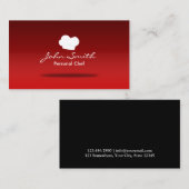 Personal Koch Konditorei Koch Backery Schlicht Red Visitenkarte (Vorne/Hinten)