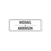 Personal Library Custom Name Star Minimalist Permastempel (Design)