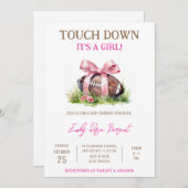 Personal Little Baby Girl Football Baby Dusche Einladung (Vorne/Hinten)