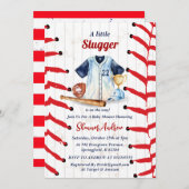 Personal Little Slugger Baseball Baby Dusche Einladung (Vorne/Hinten)