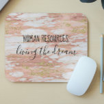 Personal Living the Dream Office Work Spaß Mousepad<br><div class="desc">This design was created though digital art. It may be personalized in the area provide or customizing by choosing the click to customize further option and changing the name, initials or words. You may also change the text color and style or delete the text for an image only design. Kontakt...</div>