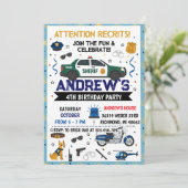 Personal Modern Sheriff Police Birthday party Einladung (Stehend Vorderseite)