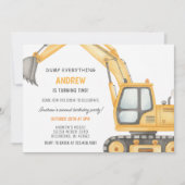 Personal Modern Simple Construction Birthday Einladung (Vorderseite)