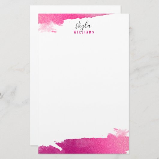 PERSONAL NOTE moderne luxuriöse vergoldete Imitate Briefpapier (Vorne/Hinten)