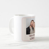 Personal Photo and Editable Text Valentine Mug Kaffeetasse (Vorderseite Links)