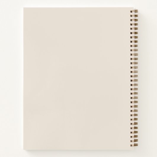 Personal Photo Champagne Beige Script Journal Notizblock (Rückseite)