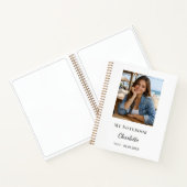 Personal Photo White Script Journal Notizblock (Innenseite)