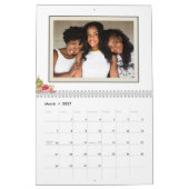 Personal Photos with small Frame and Flowers Kalender (Mär 2027)