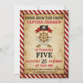 Personal Pirate Birthday Party Invitation Card Einladung (Vorderseite)