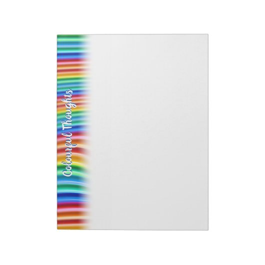 Personal Rainbow Design Notepad Notizblock (Rotiert)