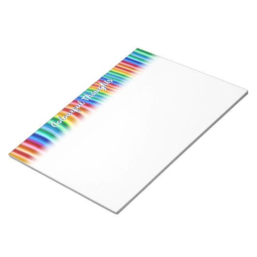 Personal Rainbow Design Notepad Notizblock (angewinkelt)