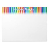 Personal Rainbow Design Notepad Notizblock (Vorderseite)