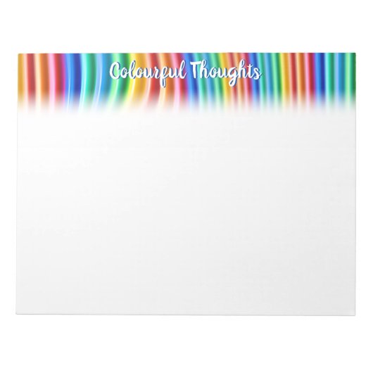 Personal Rainbow Design Notepad Notizblock (Vorderseite)