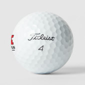 Personal Red Initial Mark - to identify golfer's Golfball (Logo)