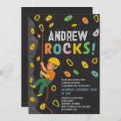 Personal Rock Climbing Birthday Party Einladung (Vorne/Hinten)