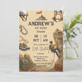 Personal Rock Climbing Birthday Party Einladung (Stehend Vorderseite)