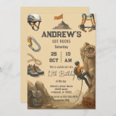 Personal Rock Climbing Birthday Party Einladung (Vorne/Hinten)