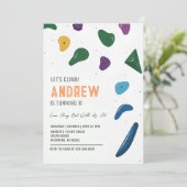 Personal Rock Climbing Birthday Party Einladung (Stehend Vorderseite)