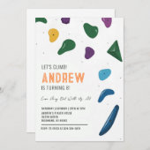 Personal Rock Climbing Birthday Party Einladung (Vorne/Hinten)