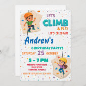 Personal Rock Climbing Birthday Party Invitation Einladung (Vorne/Hinten)