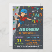 Personal Rock Climbing Birthday Party Invitation Einladung (Vorderseite)