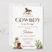 Personal Rodeo Western Cowboy Baby Dusche Einladung (Vorderseite)