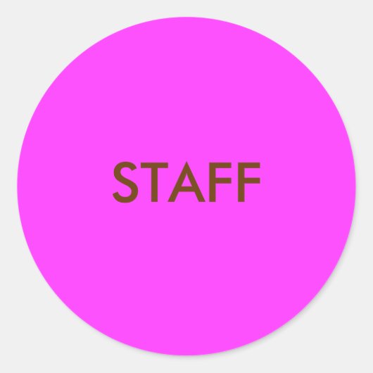 PERSONAL RUNDER AUFKLEBER (Vorderseite)