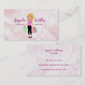 Personal Shopper Blonde Lady Logo Visitenkarten Visitenkarte (Vorne/Hinten)