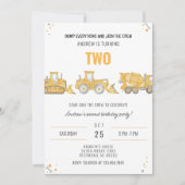 Personal Simple Construction Birthday Party Invita Einladung (Vorderseite)