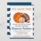 Personal Simple Sports Baby Dusche Einladung (Vorne/Hinten)