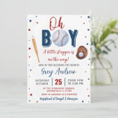 Personal Simple Sports Baby Shower Invitation Einladung (Stehend Vorderseite)