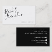 PERSONAL-Skriptname Moderner Chic schlicht Schwarz Visitenkarte (Vorne/Hinten)