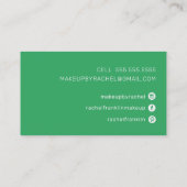 PERSONAL Skriptname Modernes, feines Smaragdgrün Visitenkarte (Rückseite)