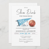 Personal Slam Dunk Basketball Baby Dusche Einladung (Vorne/Hinten)