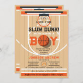 Personal Slumdunk Basketball Baby Dusche Einladung (Vorne/Hinten)