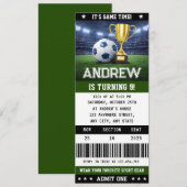 Personal Soccer Ticket Birthday Decorations Party Einladung (Vorne/Hinten)