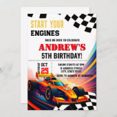 Personal Sport Race Modernes Auto für Junge Einladung (Vorne/Hinten)