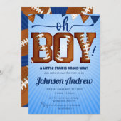 Personal Sports Football Baby Dusche Einladung (Vorne/Hinten)