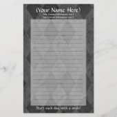 Personal Stationery Black Raute Briefpapier (Vorderseite)