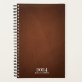 Personal Stationery ・ Brown Leather 202x wöchentli Planer (Vorderseite)