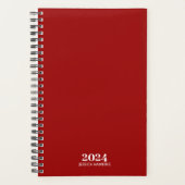 Personal Stationery ・ Crimson Red Weekly Planer (Vorderseite)