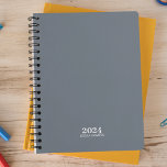 Personal Stationery ・ Dusty Blue Weekly Planer<br><div class="desc">Einfaches Personal Schreibwarenplaner. 12 Monate Planer mit monatlichen Übersichten und wöchentlichen Planungsblättern. Kontakt für Hilfe bei der Personalisierung.</div>