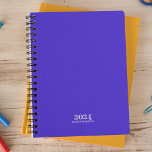Personal Stationery ・ Electric Blue Weekly Planer<br><div class="desc">Einfaches Personal Schreibwarenplaner. 12 Monate Planer mit monatlichen Übersichten und wöchentlichen Planungsblättern. Kontakt für Hilfe bei der Personalisierung.</div>