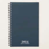 Personal Stationery ・ Indigo Navy Blue Weekly Planer (Vorderseite)