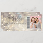 Personal Tattoo Birthday Geschenkgutschein Einladung (Vorne/Hinten)