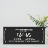 Personal Tattoo Geschenkgutschein-Bescheinigung Einladung (Stehend Vorderseite)