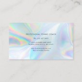 Personal Tennis Coach Holographic Visitenkarte (Rückseite)