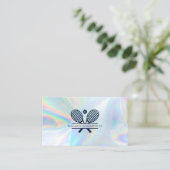 Personal Tennis Coach Holographic Visitenkarte (Stehend Vorderseite)