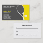 Personal Tennis Coach Lehrer Club Ernennung Terminkarte (Vorne/Hinten)
