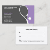 Personal Tennis Coach Lehrer Club Ernennung Terminkarte (Vorne/Hinten)